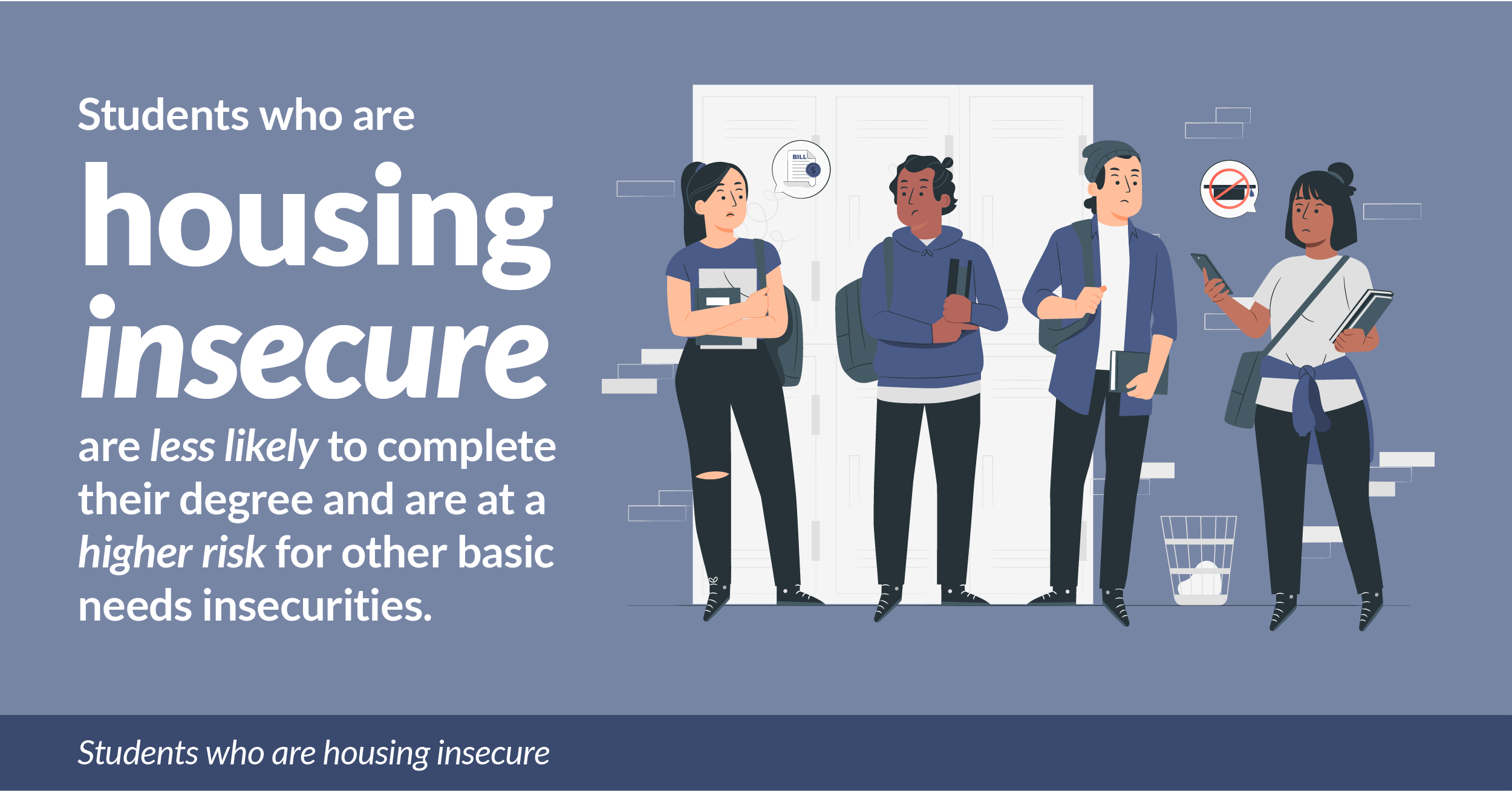 Students who are housing insecure are less likely to graduate